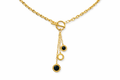 Roman Charm Drop Necklace – Gold Stainless Steel