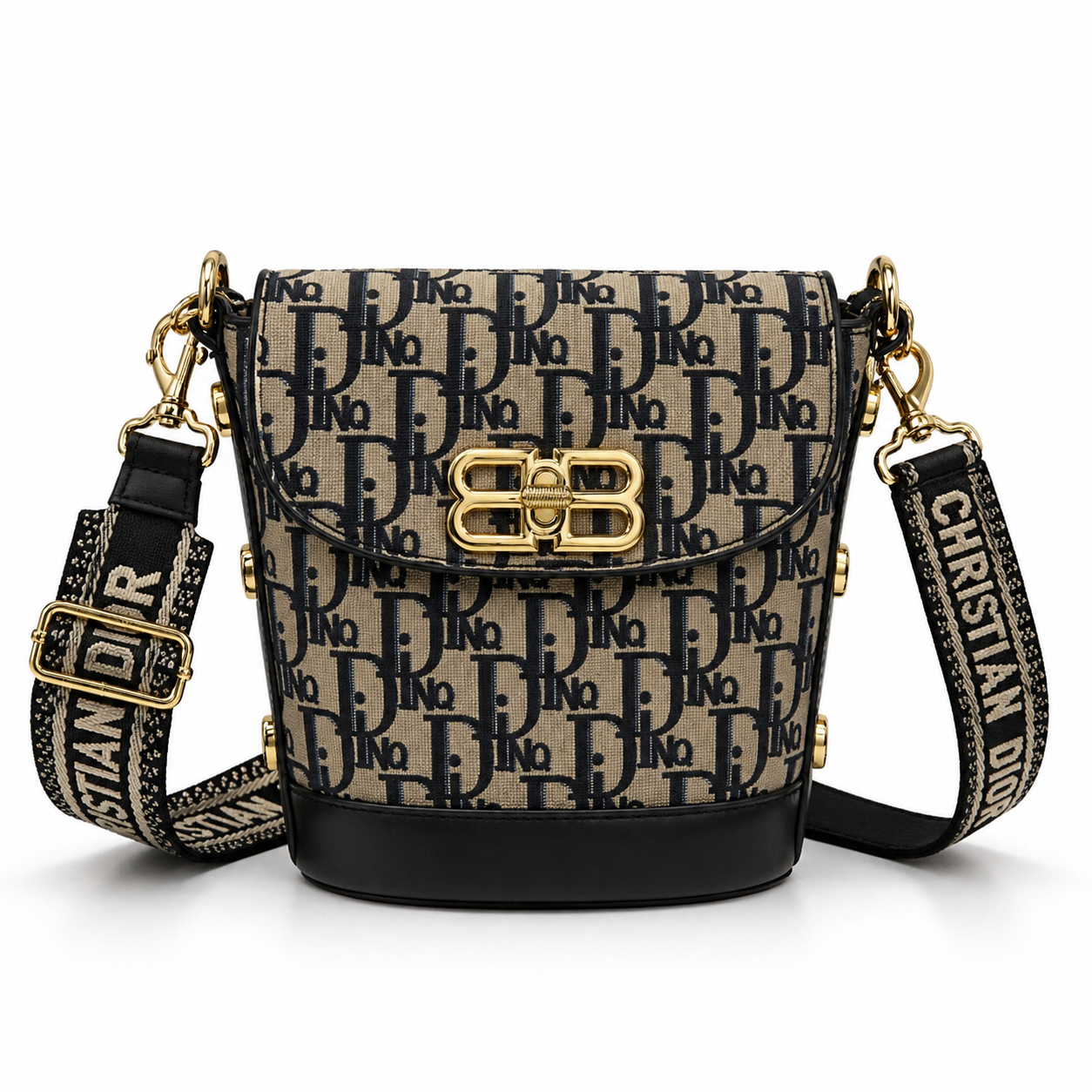 Luxury Monogram Bucket Bag – Chain Edition
