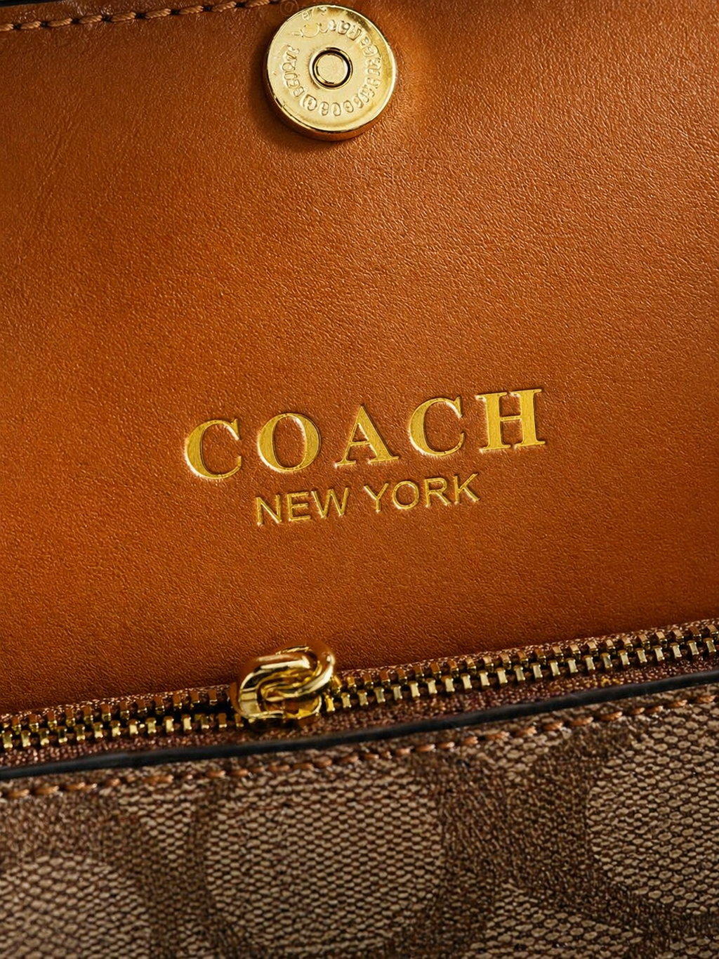 Coach Signature Flap Crossbody WITH BOX