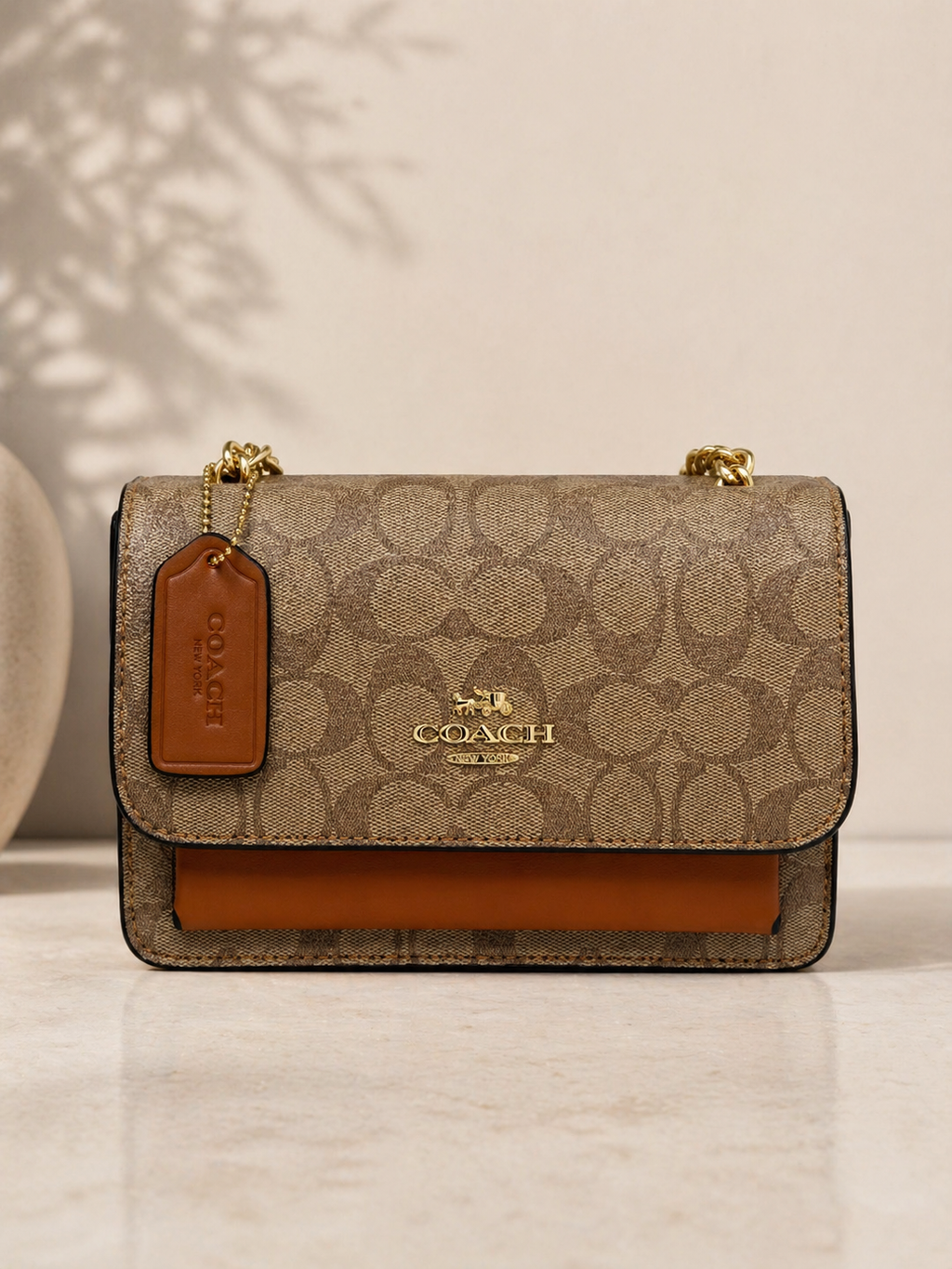 Coach Signature Flap Crossbody WITH BOX