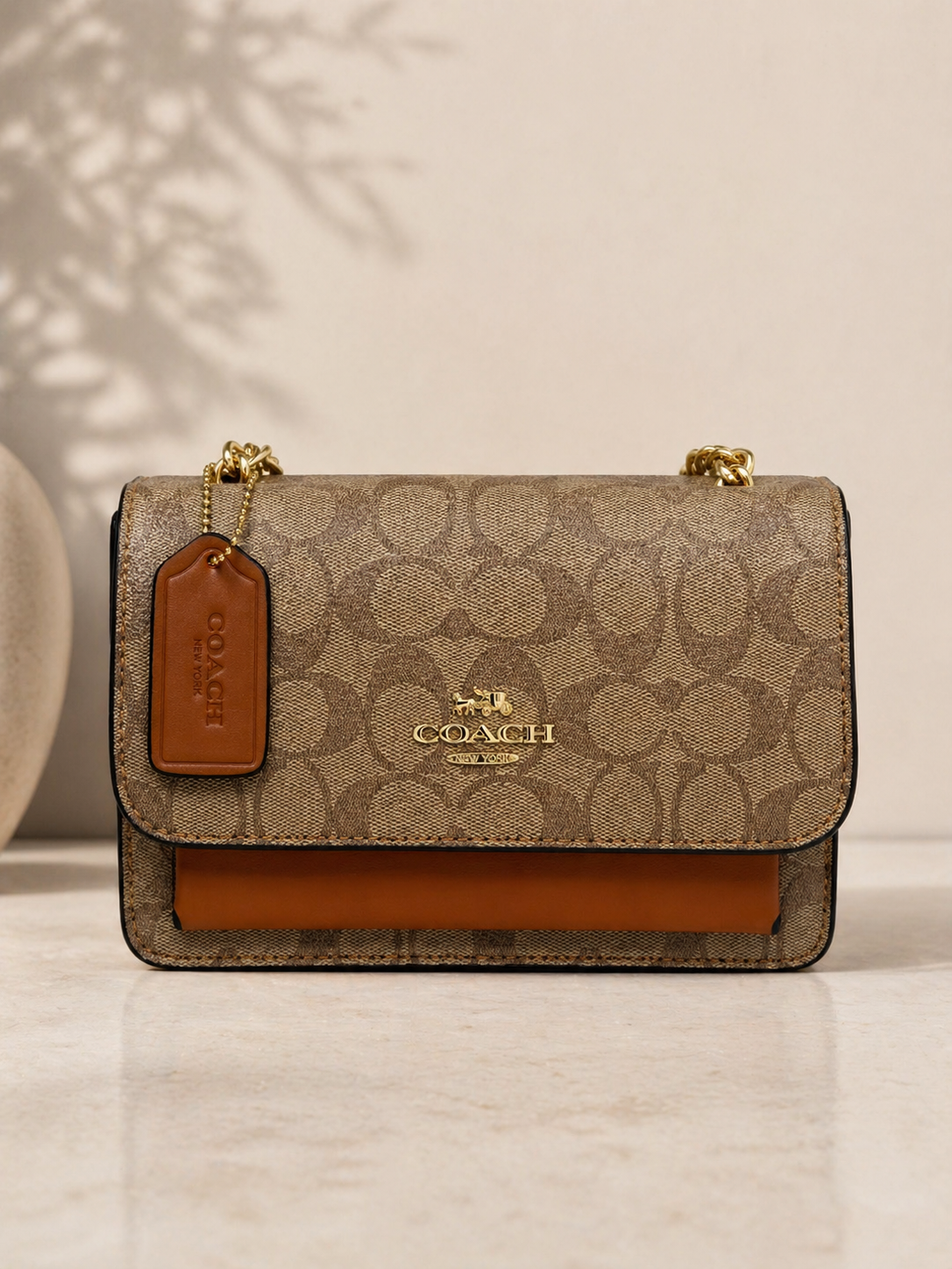 Coach Signature Flap Crossbody WITH BOX