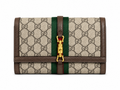 Gucci Jackie 1961 Wallet / Chain Wallet (GG Supreme + Web Stripe)