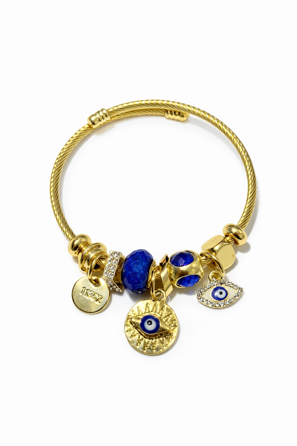 Pandora Style Evil Eye Charm Bracelet