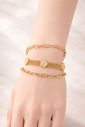 Golden Flower Layer Bracelet