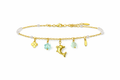 Dolphin Charm Anklet – Gold Stainless Steel